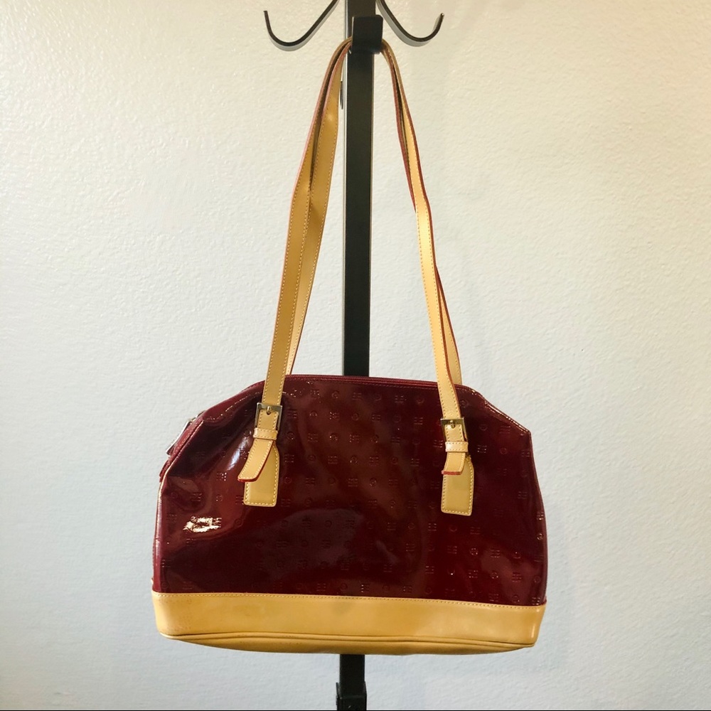 Arcadia Red and Tan Purse